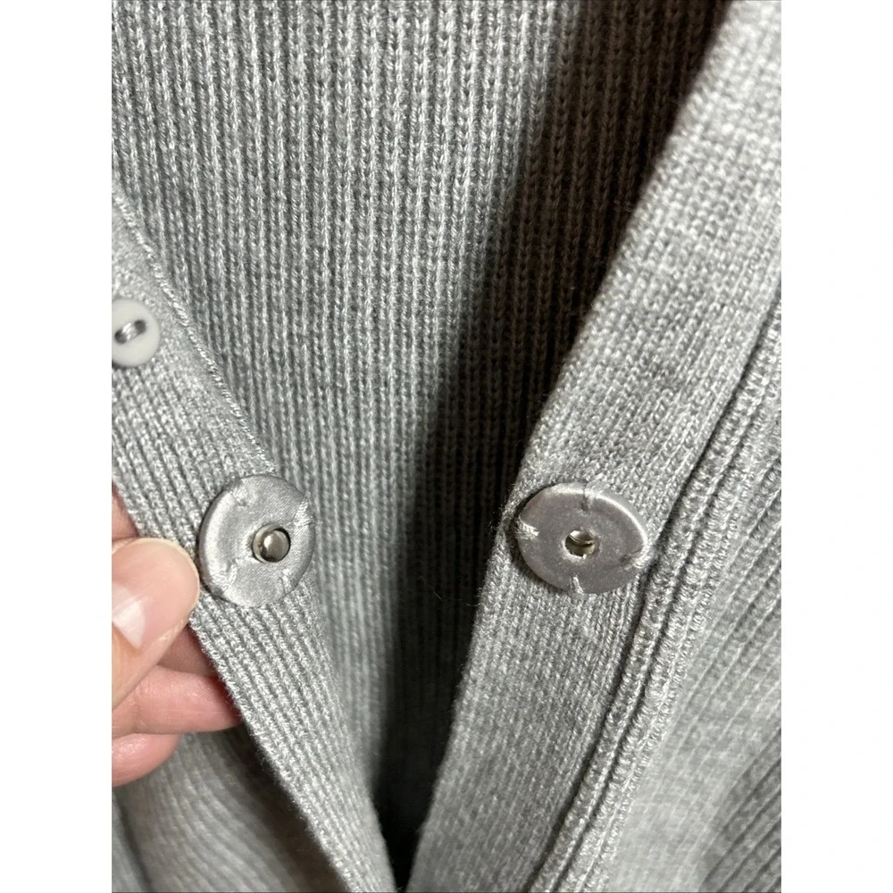 White House Black Market Sweater‎ Womens Medium Cardigan Wool Blend Gray